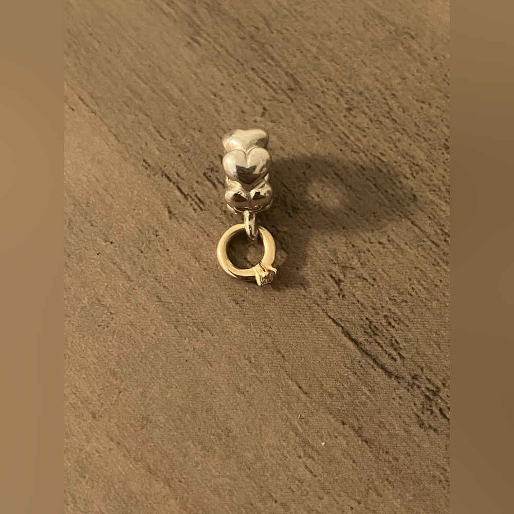 Pandora 14k Gold and Silver “I Do” Charm